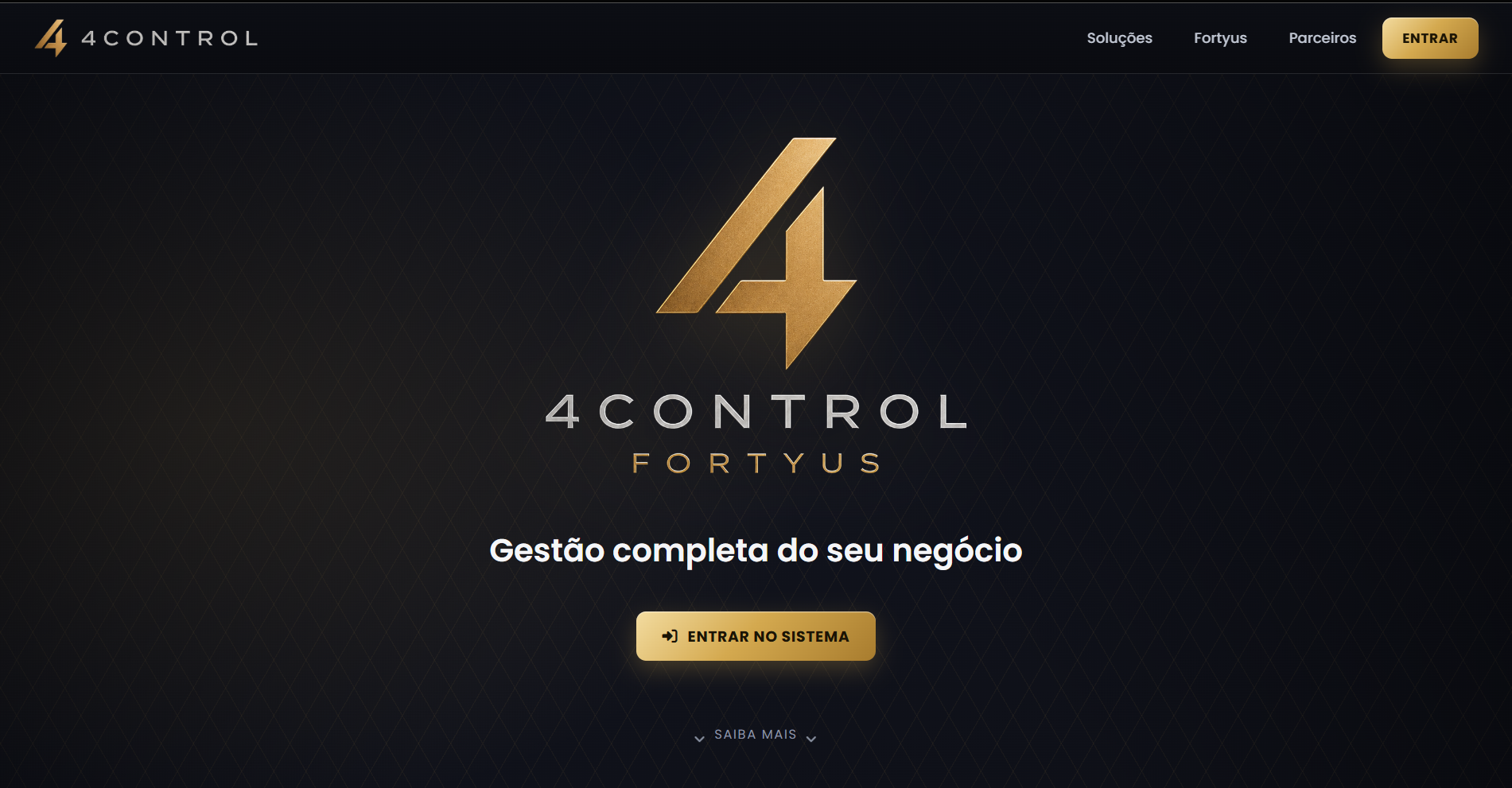 Nova tela de entrada do ERP Fortyus com a identidade 4Control